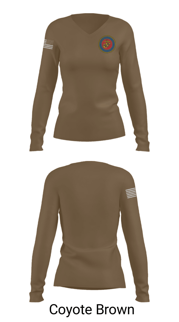 Women's Long Sleeve Vneck Shirt, 189/34th unit, Marines, Teamtime, Team time, sublimation, custom sports apparel, team uniforms, spirit wear, spiritwear, sports uniforms, custom shirts, team store, custom team store, fundraiser sports, apparel fundraiser