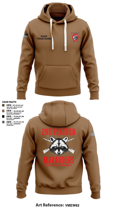 Charger Co. / 2-112th Infantry Battalion 37738588 Hoodie - 35