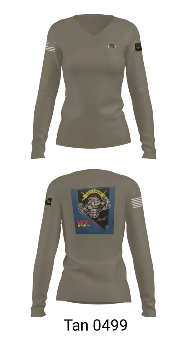 Women's Long Sleeve Vneck Shirt, 152 Port Dawgs, Air Force, Teamtime, Team time, sublimation, custom sports apparel, team uniforms, spirit wear, spiritwear, sports uniforms, custom shirts, team store, custom team store, fundraiser sports, apparel fundraiser