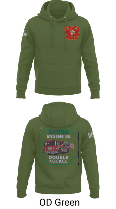 Boston Fire Department Engine 55 92329378 Hoodie - 58