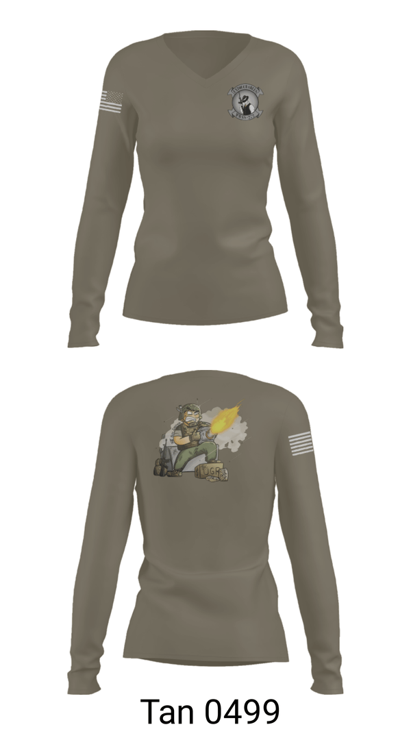 Women's Long Sleeve Vneck Shirt, FIELD MESS, Marines, Teamtime, Team time, sublimation, custom sports apparel, team uniforms, spirit wear, spiritwear, sports uniforms, custom shirts, team store, custom team store, fundraiser sports, apparel fundraiser