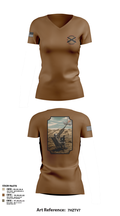 C-BTRY FDC 49589880 Women's Short Sleeve V-neck Shirt - 2