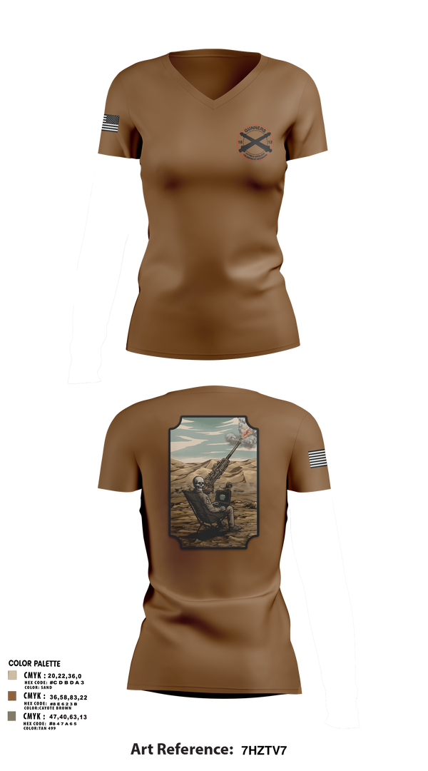 Womens Short Sleeve Vneck Shirt, C-BTRY FDC, Army, Teamtime, Team time, sublimation, custom sports apparel, team uniforms, spirit wear, spiritwear, sports uniforms, custom shirts, team store, custom team store, fundraiser sports, apparel fundraiser