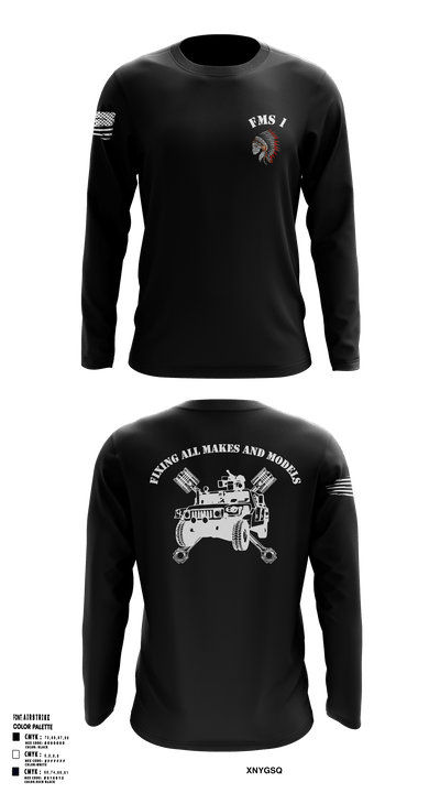 FMS 1, OKARNG 20204603 Long Sleeve Performance Shirt - 1