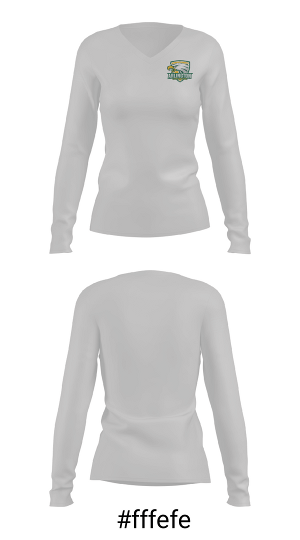 Women's Long Sleeve Vneck Shirt, Arlington Christian Eagles Baseball, Baseball, Teamtime, Team time, sublimation, custom sports apparel, team uniforms, spirit wear, spiritwear, sports uniforms, custom shirts, team store, custom team store, fundraiser sports, apparel fundraiser