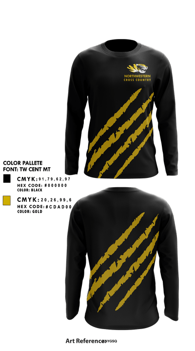 Northwestern High School Cross Country 87859769 Long Sleeve Performance Shirt - 1