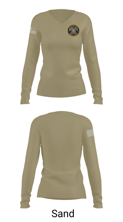 Chesterfield County Sheriff Office 79473922 Women's Long Sleeve V-neck Shirt -1 92