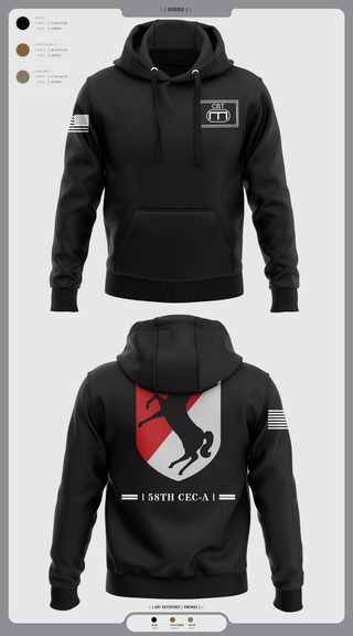 Hoodie, 58th CEC-A, Army, Teamtime, Team time, sublimation, custom sports apparel, team uniforms, spirit wear, spiritwear, sports uniforms, custom shirts, team store, custom team store, fundraiser sports, apparel fundraiser