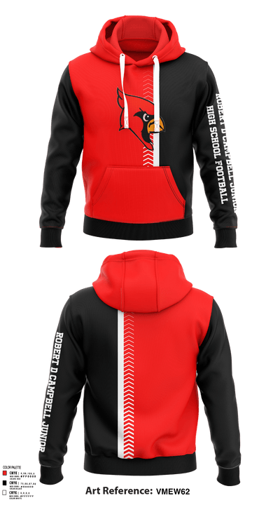 Robert D Campbell Junior High School Football 85267427 Hoodie - 1