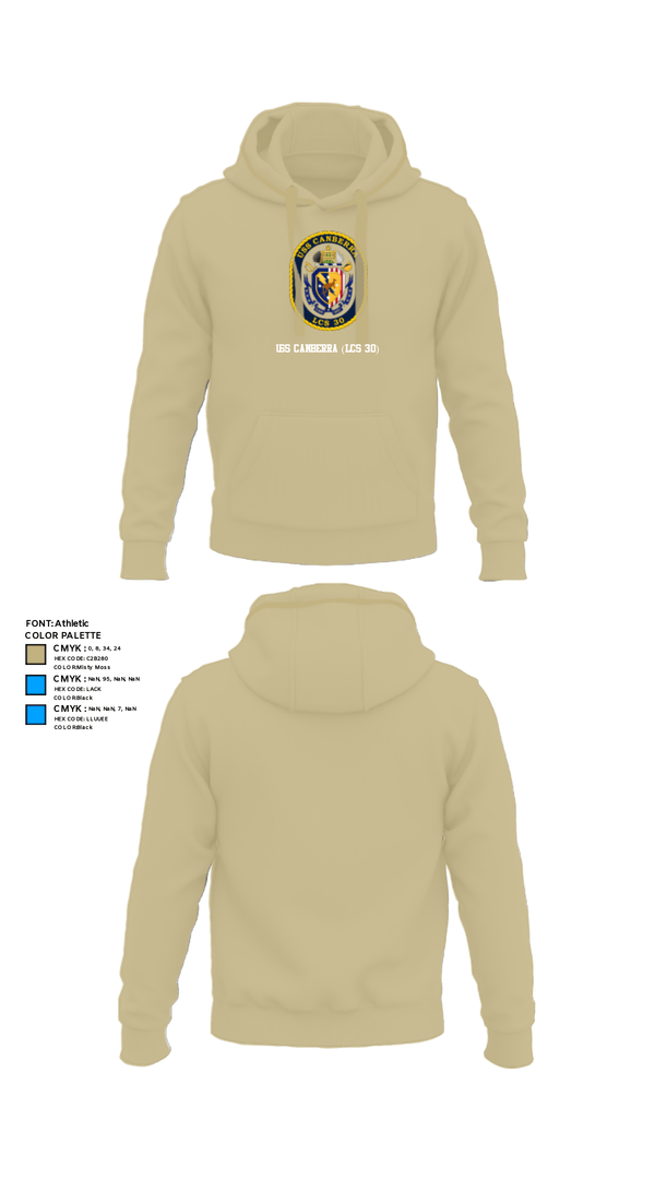 Hoodie, USS CANBERRA (LCS 30), Navy, Teamtime, Team time, sublimation, custom sports apparel, team uniforms, spirit wear, spiritwear, sports uniforms, custom shirts, team store, custom team store, fundraiser sports, apparel fundraiser