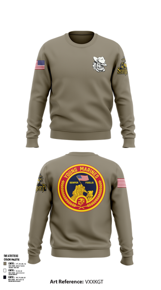 Crew Neck Sweatshirt, Rogue Valley, Marines, Teamtime, Team time, sublimation, custom sports apparel, team uniforms, spirit wear, spiritwear, sports uniforms, custom shirts, team store, custom team store, fundraiser sports, apparel fundraiser
