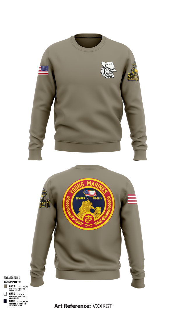 Crew Neck Sweatshirt, Rogue Valley, Marines, Teamtime, Team time, sublimation, custom sports apparel, team uniforms, spirit wear, spiritwear, sports uniforms, custom shirts, team store, custom team store, fundraiser sports, apparel fundraiser