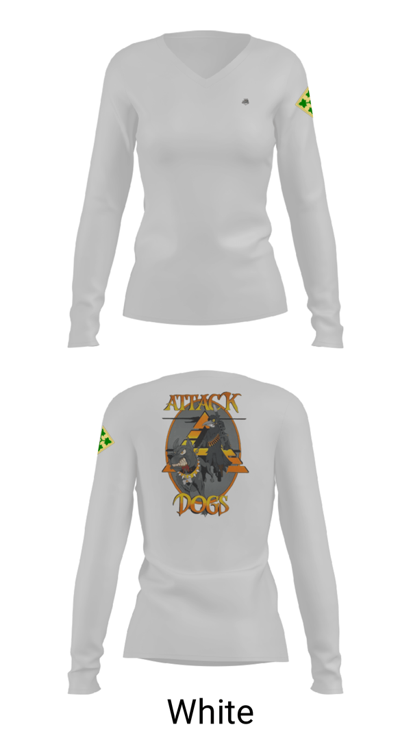 Women's Long Sleeve Vneck Shirt, B Co 404th ASB, Army, Teamtime, Team time, sublimation, custom sports apparel, team uniforms, spirit wear, spiritwear, sports uniforms, custom shirts, team store, custom team store, fundraiser sports, apparel fundraiser