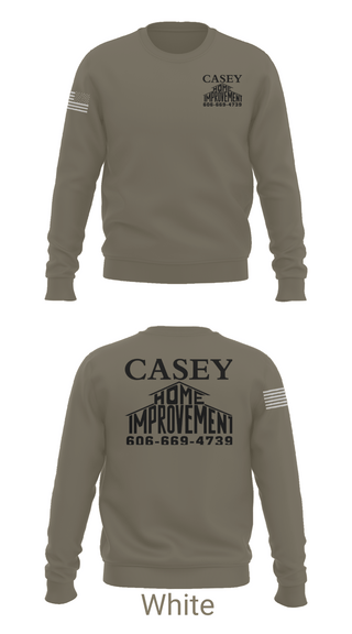 Crew Neck Sweatshirt, Casey home improvement, , Teamtime, Team time, sublimation, custom sports apparel, team uniforms, spirit wear, spiritwear, sports uniforms, custom shirts, team store, custom team store, fundraiser sports, apparel fundraiser