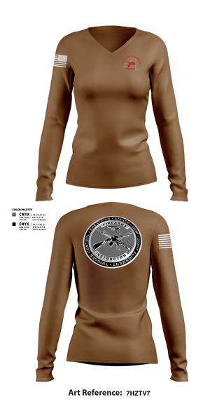 Women's Long Sleeve Vneck Shirt, Firearms and Tactics training, Police, Teamtime, Team time, sublimation, custom sports apparel, team uniforms, spirit wear, spiritwear, sports uniforms, custom shirts, team store, custom team store, fundraiser sports, apparel fundraiser