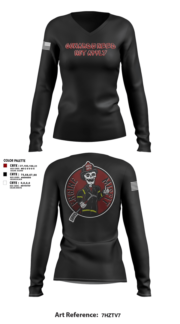 Womens Long Sleeve Vneck Shirt, Engine 12, Fire Department, Teamtime, Team time, sublimation, custom sports apparel, team uniforms, spirit wear, spiritwear, sports uniforms, custom shirts, team store, custom team store, fundraiser sports, apparel fundraiser