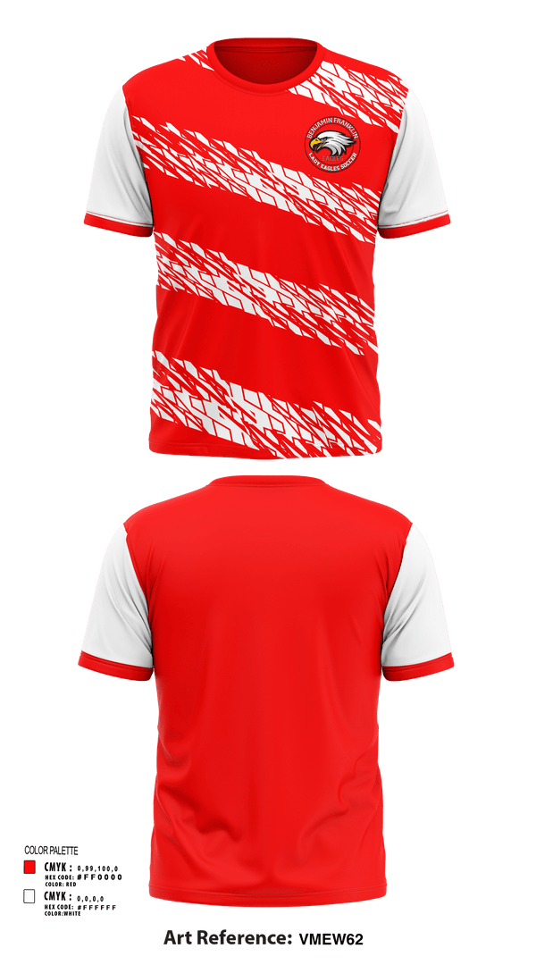 Short Sleeve Performance Shirt, Benjamin Franklin Middle School Soccer, Men's Soccer, Teamtime, Team time, sublimation, custom sports apparel, team uniforms, spirit wear, spiritwear, sports uniforms, custom shirts, team store, custom team store, fundraiser sports, apparel fundraiser