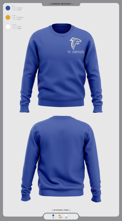 Todd County High School Wrestling 85691446 Crew Neck Sweatshirt - 22