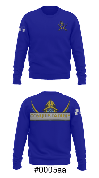 Crew Neck Sweatshirt, Conquistadors, Softball, Teamtime, Team time, sublimation, custom sports apparel, team uniforms, spirit wear, spiritwear, sports uniforms, custom shirts, team store, custom team store, fundraiser sports, apparel fundraiser