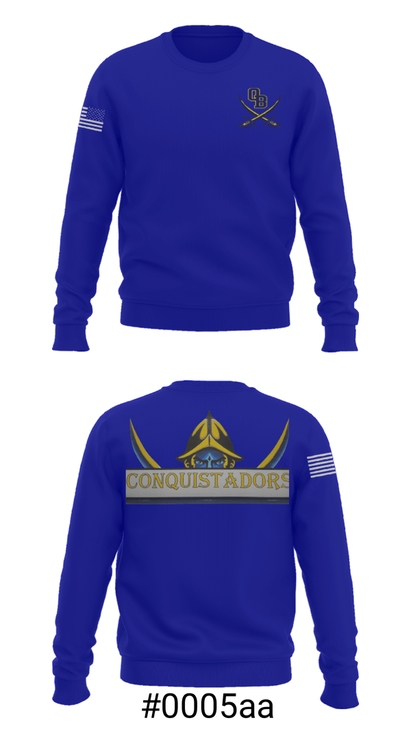Crew Neck Sweatshirt, Conquistadors, Softball, Teamtime, Team time, sublimation, custom sports apparel, team uniforms, spirit wear, spiritwear, sports uniforms, custom shirts, team store, custom team store, fundraiser sports, apparel fundraiser