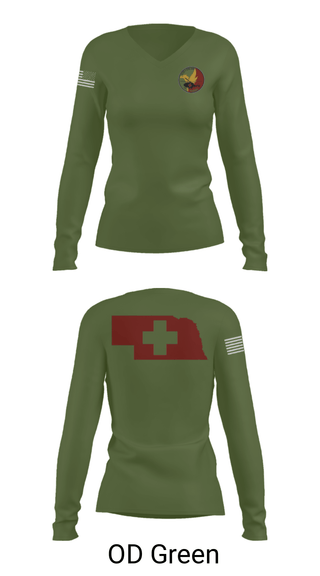 Women's Long Sleeve Vneck Shirt, Delta Company, , Teamtime, Team time, sublimation, custom sports apparel, team uniforms, spirit wear, spiritwear, sports uniforms, custom shirts, team store, custom team store, fundraiser sports, apparel fundraiser