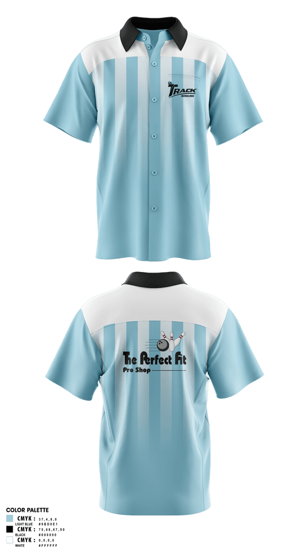 Short Sleeve Bowling Jersey, The Perfect Pro Shop, Bowling, Teamtime, Team time, sublimation, custom sports apparel, team uniforms, spirit wear, spiritwear, sports uniforms, custom shirts, team store, custom team store, fundraiser sports, apparel fundraiser