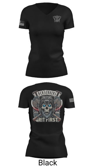 Womens Short Sleeve Vneck Shirt, Baker 3-509th 3rd Plt 1st squad, Army, Teamtime, Team time, sublimation, custom sports apparel, team uniforms, spirit wear, spiritwear, sports uniforms, custom shirts, team store, custom team store, fundraiser sports, apparel fundraiser