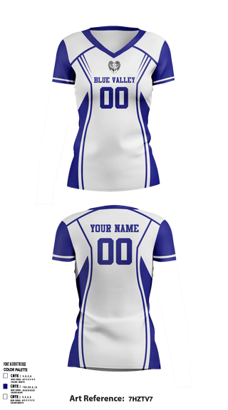 Womens Short Sleeve Vneck Shirt, Blue Valley High School Volleyball, Men's Volleyball, Teamtime, Team time, sublimation, custom sports apparel, team uniforms, spirit wear, spiritwear, sports uniforms, custom shirts, team store, custom team store, fundraiser sports, apparel fundraiser