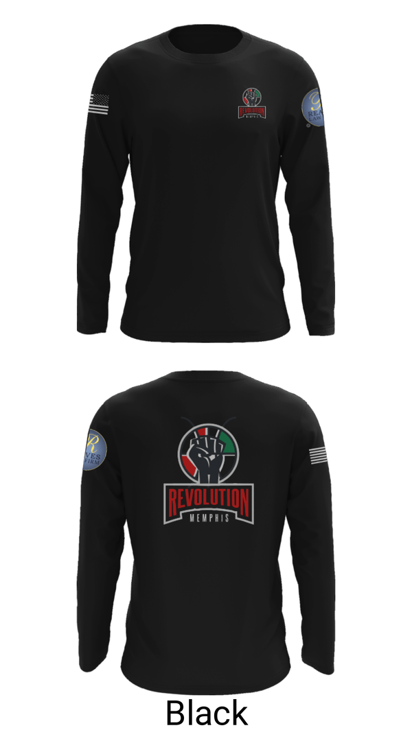 Long Sleeve Performance Shirt, Reaves Revolution, Men's Basketball, Teamtime, Team time, sublimation, custom sports apparel, team uniforms, spirit wear, spiritwear, sports uniforms, custom shirts, team store, custom team store, fundraiser sports, apparel fundraiser