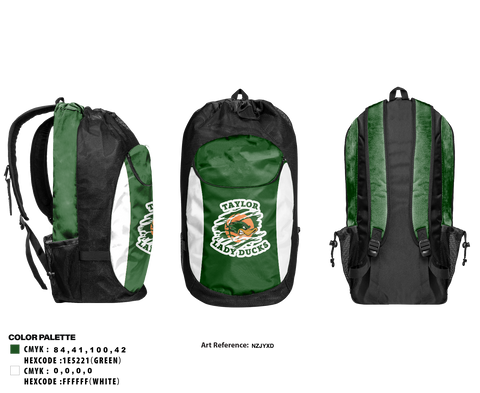 Gear Bag, Taylor High School Basketball, Women's Basketball, Teamtime, Team time, sublimation, custom sports apparel, team uniforms, spirit wear, spiritwear, sports uniforms, custom shirts, team store, custom team store, fundraiser sports, apparel fundraiser