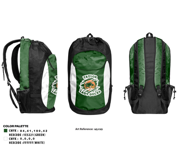 Gear Bag, Taylor High School Basketball, Women's Basketball, Teamtime, Team time, sublimation, custom sports apparel, team uniforms, spirit wear, spiritwear, sports uniforms, custom shirts, team store, custom team store, fundraiser sports, apparel fundraiser