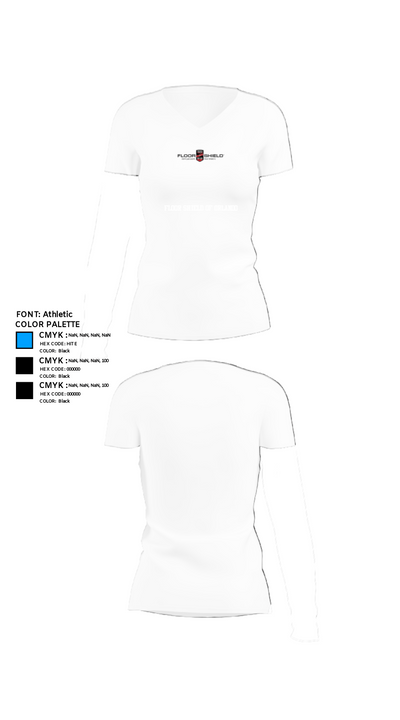Floor Shield of Orlando 71438846 Women's Short Sleeve V-neck Shirt - 18