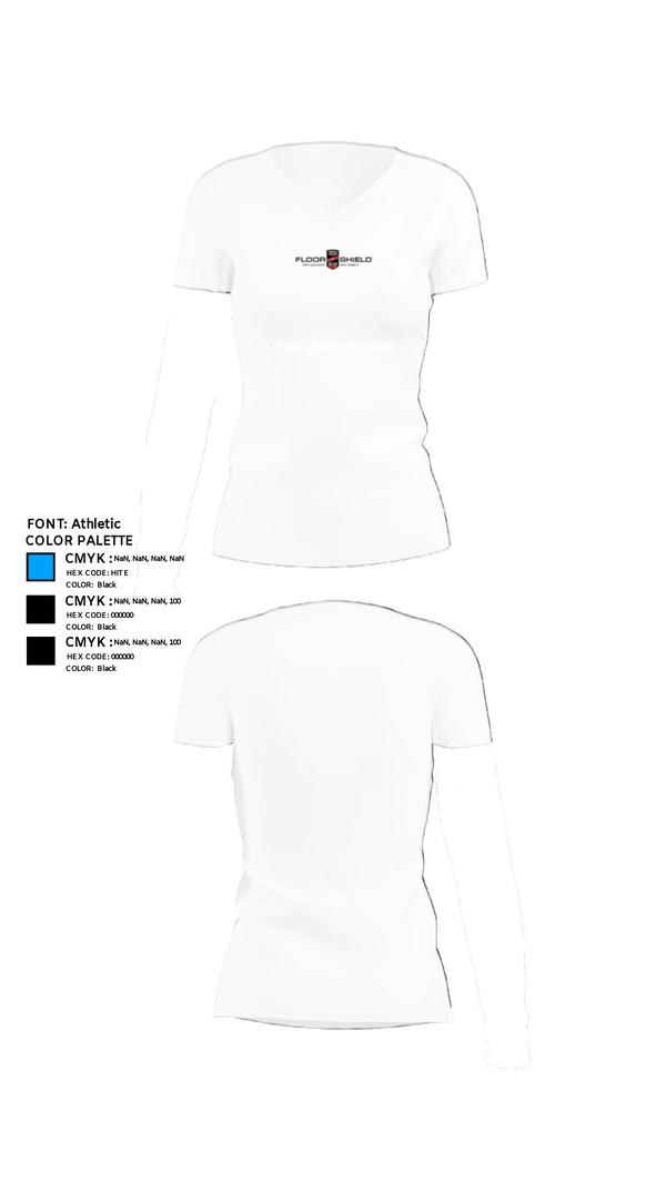 Womens Short Sleeve Vneck Shirt, Floor Shield of Orlando, , Teamtime, Team time, sublimation, custom sports apparel, team uniforms, spirit wear, spiritwear, sports uniforms, custom shirts, team store, custom team store, fundraiser sports, apparel fundraiser
