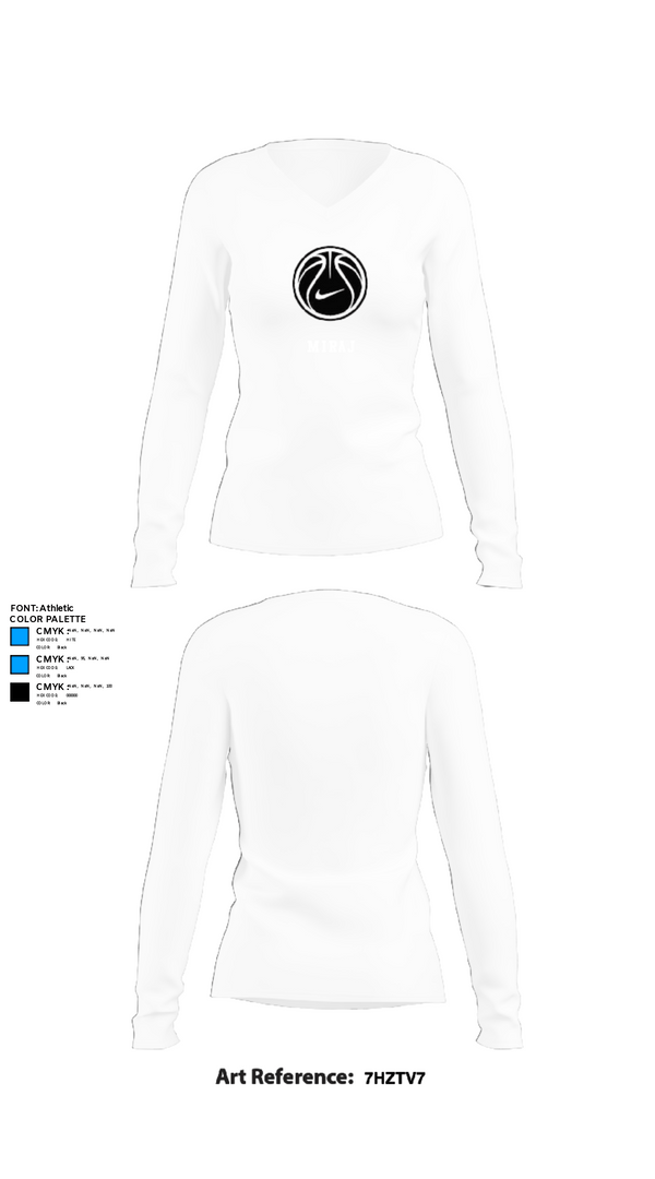 Women's Long Sleeve Vneck Shirt, Miraj, Men's Basketball, Teamtime, Team time, sublimation, custom sports apparel, team uniforms, spirit wear, spiritwear, sports uniforms, custom shirts, team store, custom team store, fundraiser sports, apparel fundraiser