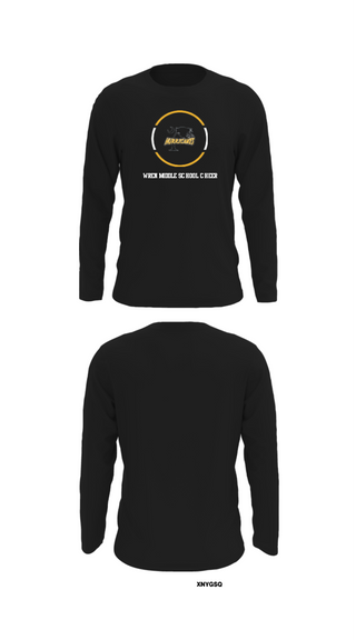 Long Sleeve Performance Shirt, Wren Middle School Cheer, Cheer, Teamtime, Team time, sublimation, custom sports apparel, team uniforms, spirit wear, spiritwear, sports uniforms, custom shirts, team store, custom team store, fundraiser sports, apparel fundraiser