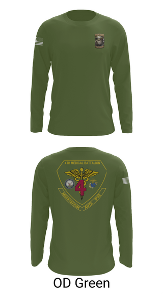 Long Sleeve Performance Shirt, 4th Med Battalion, Marines, Teamtime, Team time, sublimation, custom sports apparel, team uniforms, spirit wear, spiritwear, sports uniforms, custom shirts, team store, custom team store, fundraiser sports, apparel fundraiser