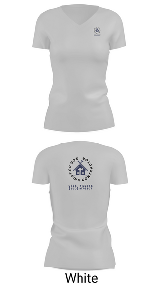 Womens Short Sleeve Vneck Shirt, GCG BUILDING CONTRACTOR, , Teamtime, Team time, sublimation, custom sports apparel, team uniforms, spirit wear, spiritwear, sports uniforms, custom shirts, team store, custom team store, fundraiser sports, apparel fundraiser