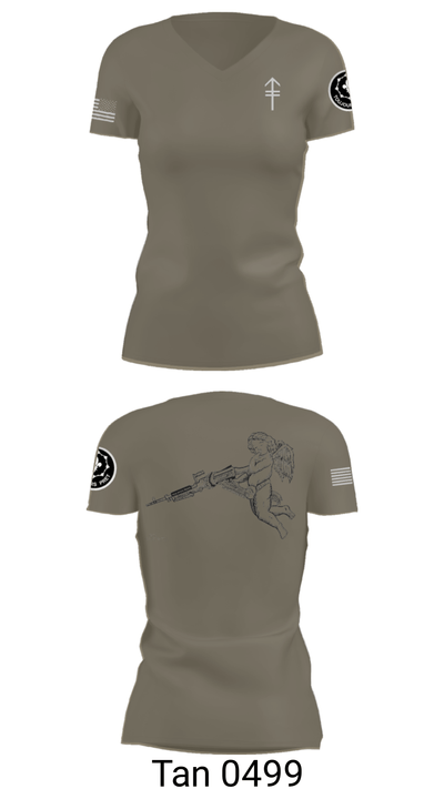 2/2 3rd PLT Weapon Squad 26092004 Women's Short Sleeve V-neck Shirt - 68