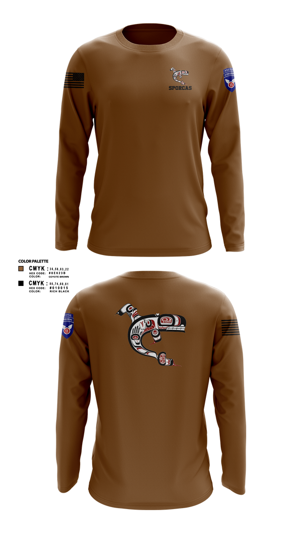 Long Sleeve Performance Shirt, 725 SPO, Army, Teamtime, Team time, sublimation, custom sports apparel, team uniforms, spirit wear, spiritwear, sports uniforms, custom shirts, team store, custom team store, fundraiser sports, apparel fundraiser