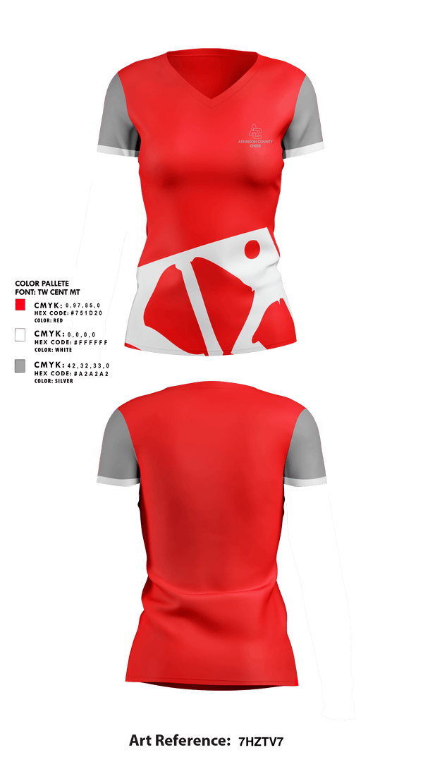 Womens Short Sleeve Vneck Shirt, Atkinson County High School Cheer, Cheer, Teamtime, Team time, sublimation, custom sports apparel, team uniforms, spirit wear, spiritwear, sports uniforms, custom shirts, team store, custom team store, fundraiser sports, apparel fundraiser