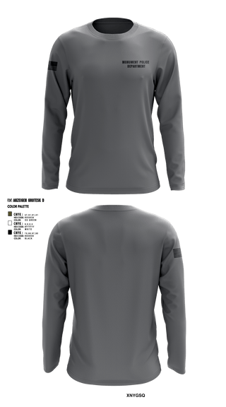 Long Sleeve Performance Shirt, Monument Police Department, Police, Teamtime, Team time, sublimation, custom sports apparel, team uniforms, spirit wear, spiritwear, sports uniforms, custom shirts, team store, custom team store, fundraiser sports, apparel fundraiser