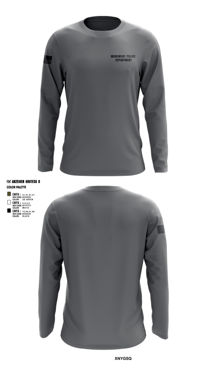 Monument Police Department 10917118 Long Sleeve Performance Shirt - 3