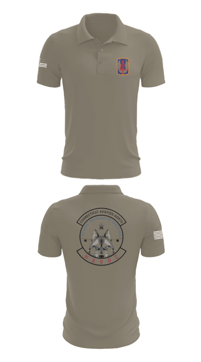 1-169th E Company 39061427 Short Sleeve Performance Polo - 64