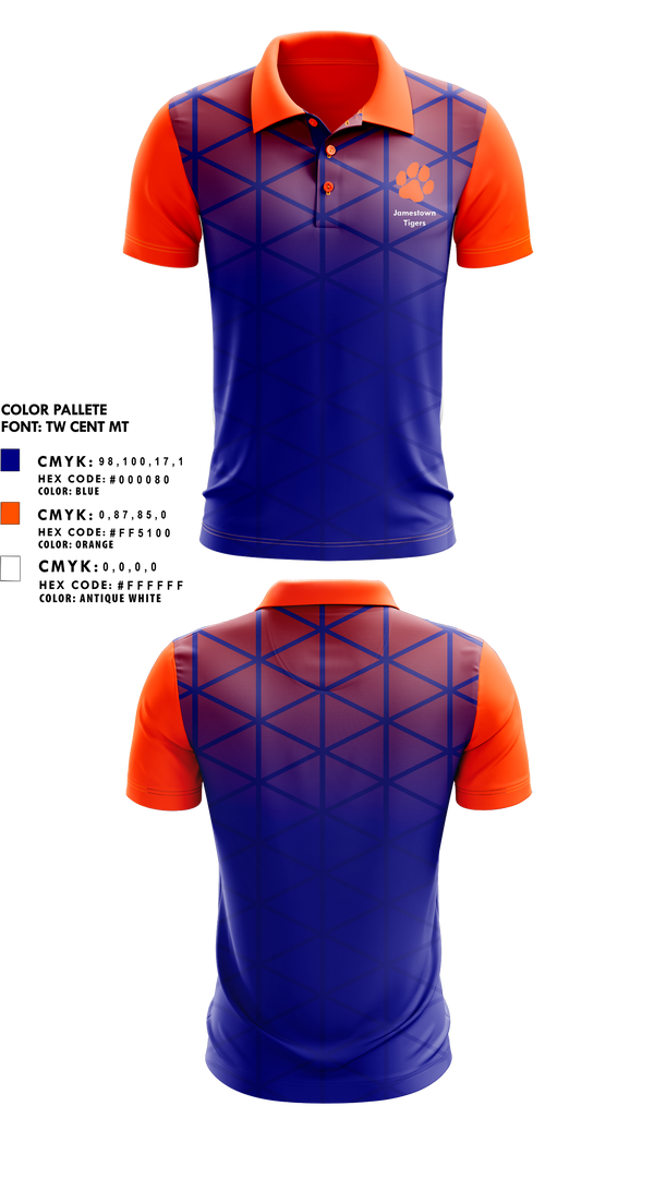 Short Sleeve Performance Polo, Jamestown Middle School Basketball, Men's Basketball, Teamtime, Team time, sublimation, custom sports apparel, team uniforms, spirit wear, spiritwear, sports uniforms, custom shirts, team store, custom team store, fundraiser sports, apparel fundraiser