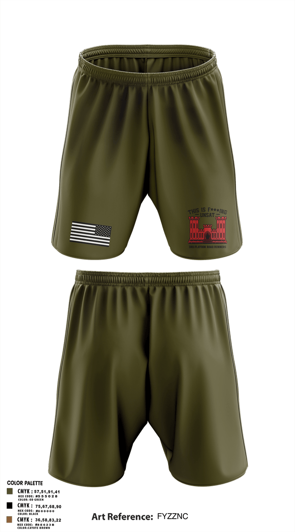 Athletic Shorts With Pockets, 305th En Co, Army, Teamtime, Team time, sublimation, custom sports apparel, team uniforms, spirit wear, spiritwear, sports uniforms, custom shirts, team store, custom team store, fundraiser sports, apparel fundraiser