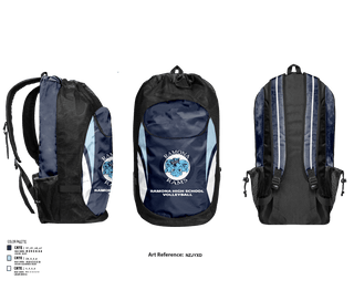 Gear Bag, Ramona High School Volleyball, Women's Volleyball, Teamtime, Team time, sublimation, custom sports apparel, team uniforms, spirit wear, spiritwear, sports uniforms, custom shirts, team store, custom team store, fundraiser sports, apparel fundraiser