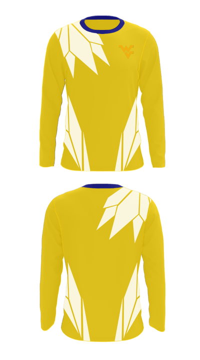 West Virginia University Track 13557835 Long Sleeve Performance Shirt - 26