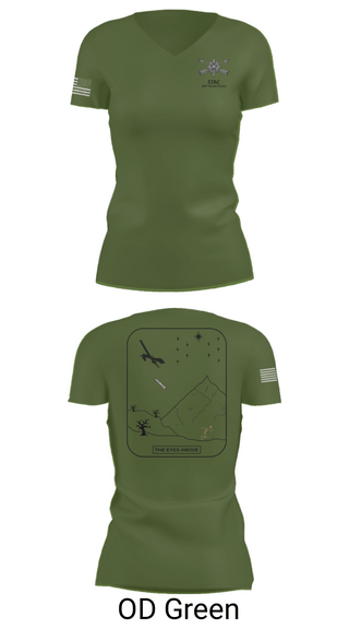 Womens Short Sleeve Vneck Shirt, STAC, 389th MI BN (SO)(A), Army, Teamtime, Team time, sublimation, custom sports apparel, team uniforms, spirit wear, spiritwear, sports uniforms, custom shirts, team store, custom team store, fundraiser sports, apparel fundraiser