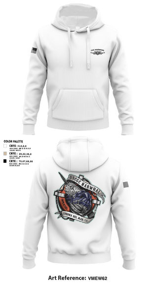 Hoodie, CHC NARWHAL, Coast Guard, Teamtime, Team time, sublimation, custom sports apparel, team uniforms, spirit wear, spiritwear, sports uniforms, custom shirts, team store, custom team store, fundraiser sports, apparel fundraiser