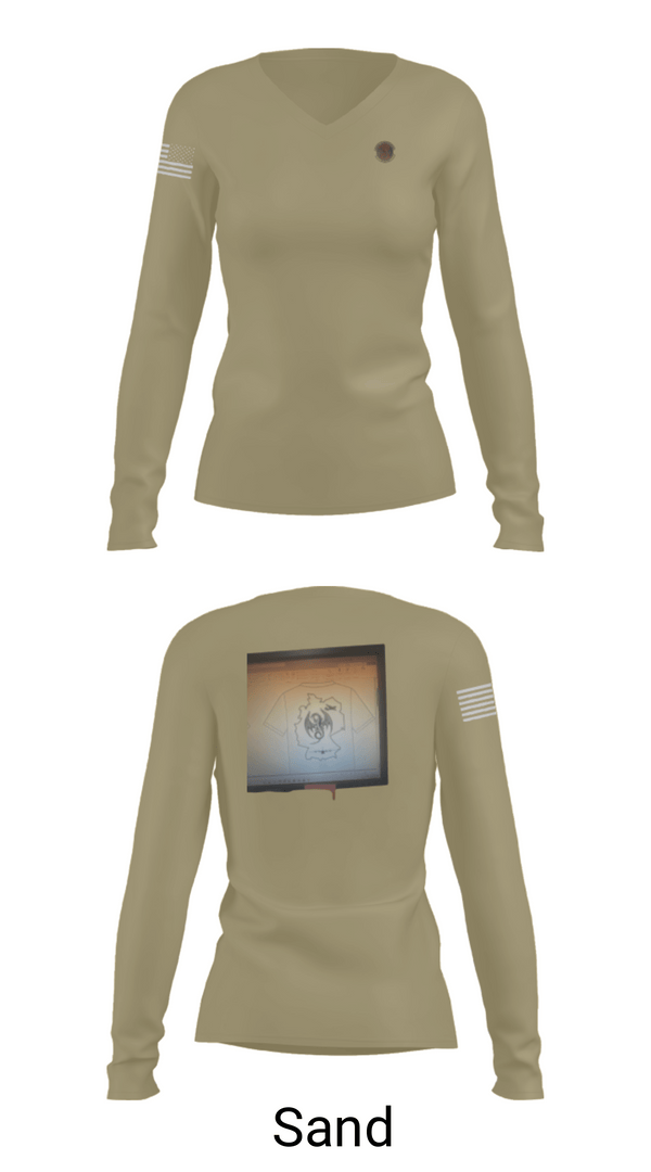 Womens Long Sleeve Vneck Shirt, 86 MXO, Air Force, Teamtime, Team time, sublimation, custom sports apparel, team uniforms, spirit wear, spiritwear, sports uniforms, custom shirts, team store, custom team store, fundraiser sports, apparel fundraiser